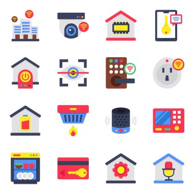 Akıllı Yapı Düz simgesi paketi