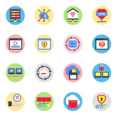 Ağ paketi ve Düz Simge sunucusu