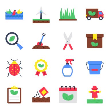 Eko Düz Simgeler Kümesi