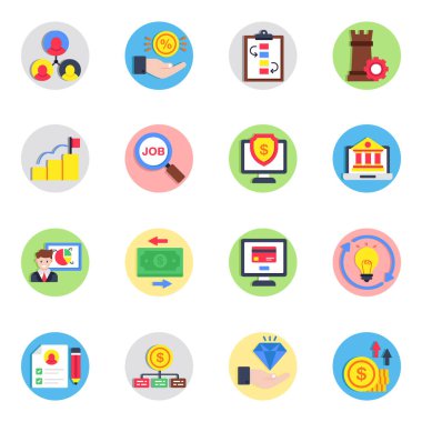 Finansal Düz Simge Paketi