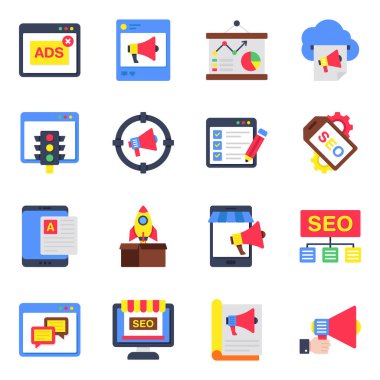 Ad ve Tanıtım Düz Simgeleri