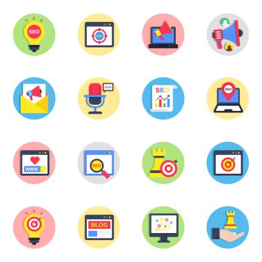 Seo ve Ad Düz Simgeleri