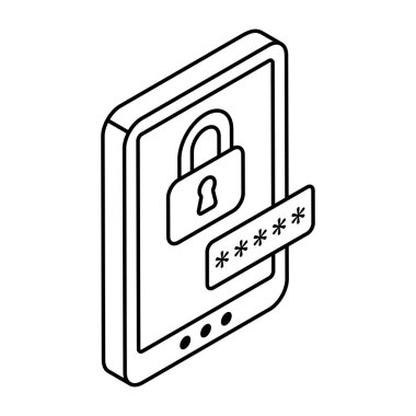 Mobil parolanın bir simge tasarımı