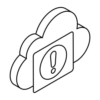 Bulut uyarısının yaratıcı tasarım simgesi