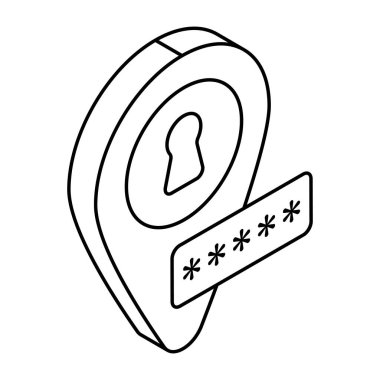 Parola konumu için bir simge tasarımı