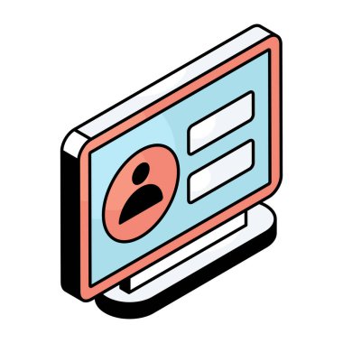 Kişisel girişin modaya uygun tasarım simgesi