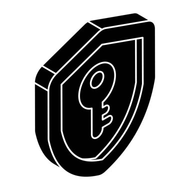 Güvenli anahtarın bir simge tasarımı