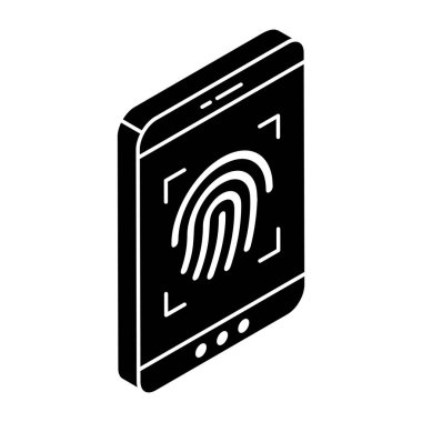 Mobil parmak izinin güzel bir tasarım simgesi