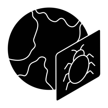 Küresel hatanın modern tasarım simgesi