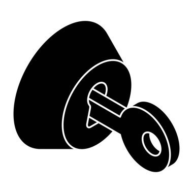 Kilidi açmanın yaratıcı tasarım simgesi