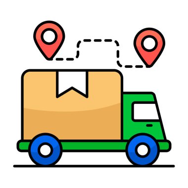 Kargo aracının mükemmel tasarım simgesi