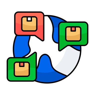 Lojistik sohbet için düzenlenebilir bir tasarım simgesi!