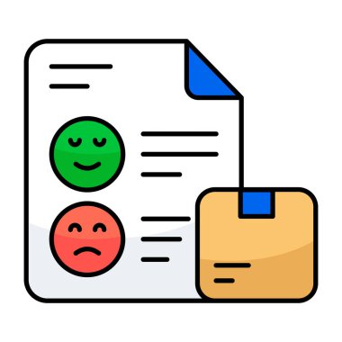 Müşteri geribildiriminin düz tasarım simgesi