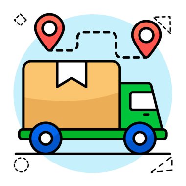 Kargo aracının mükemmel tasarım simgesi