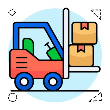 Forklift kamyonunun modern tasarım simgesi