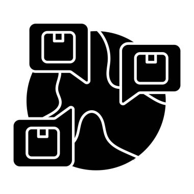 Lojistik sohbet için düzenlenebilir bir tasarım simgesi!