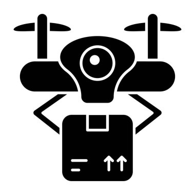 Drone dağıtımının modern tasarım simgesi