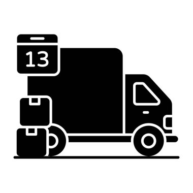 Perfect design icon of delivery schedule clipart