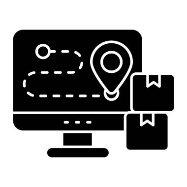 Çevrimiçi parsel konumunun simge tasarımı