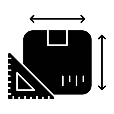 Paket boyutunun moda tasarım simgesi