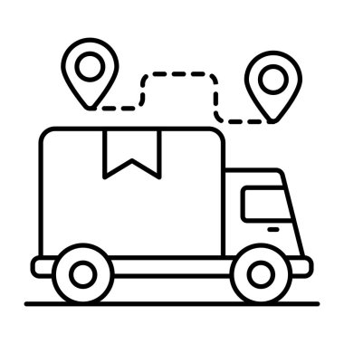 Kargo aracının mükemmel tasarım simgesi