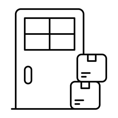 Conceptual design icon of door delivery