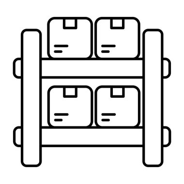 Paket çantasının premimium indirme simgesi