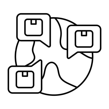 Lojistik sohbet için düzenlenebilir bir tasarım simgesi!