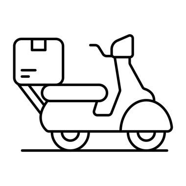 Scooter dağıtım simgesi, düzenlenebilir vektör