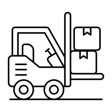 Forklift kamyonunun modern tasarım simgesi