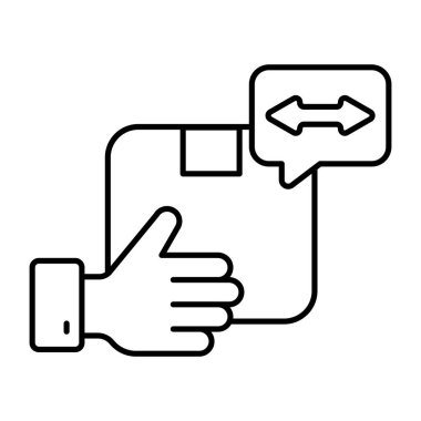 Paket vermenin düzenlenebilir tasarım simgesi