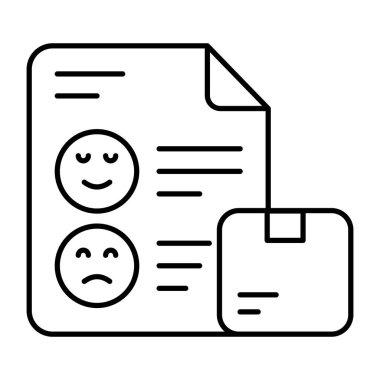 Müşteri geribildiriminin düz tasarım simgesi