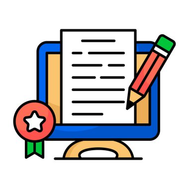 Kağıt yazmanın modaya uygun tasarım simgesi