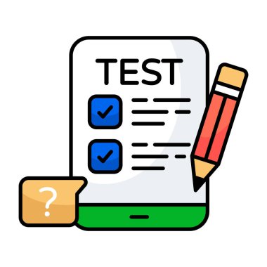 Mobil test kağıdının modern tasarım simgesi