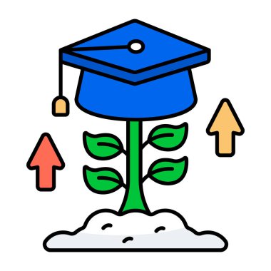 Eğitim bitkisinin modern tasarım simgesi