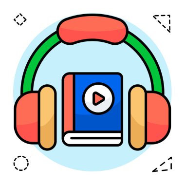 Kitabın güzel bir tasarım ikonu Dinleme