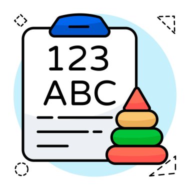 Temel öğrenmenin modern tasarım simgesi