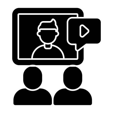 Çevrimiçi sınıfın düz tasarım simgesi