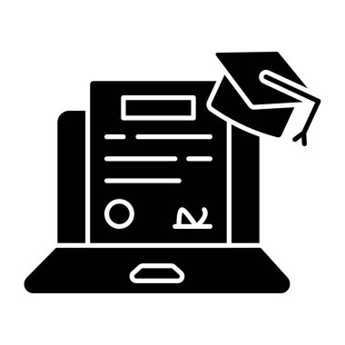 Çevrimiçi dereceli düz tasarım simgesi