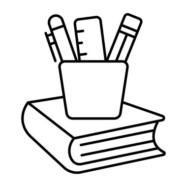 Kalem tutucunun modern tasarım simgesi