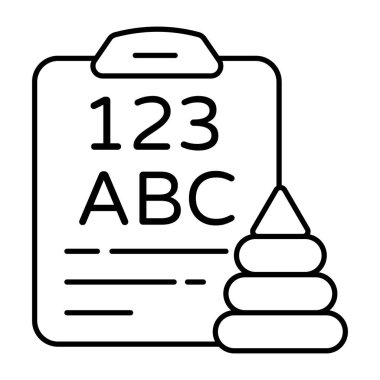 Temel öğrenmenin modern tasarım simgesi