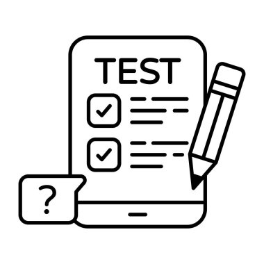 Mobil test kağıdının modern tasarım simgesi