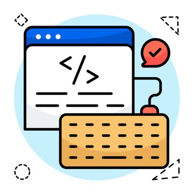 Web kodlamasının moda vektör tasarımı