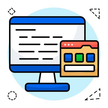 Web düzeninin modern tasarım simgesi