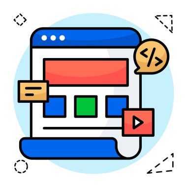 Web düzeninin modern tasarım simgesi