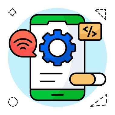 Mobil ayarların eşsiz tasarım simgesi