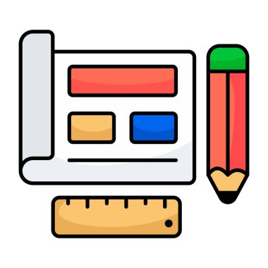 Sayfa düzeninin moda tasarım simgesi