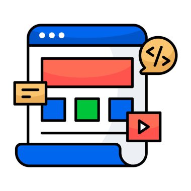 Web düzeninin modern tasarım simgesi