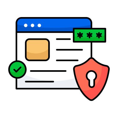 Modern design icon of web security