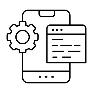 Mobil ayarların eşsiz tasarım simgesi